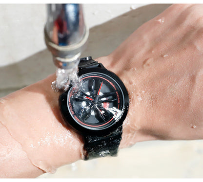 Quartz Watch with Mesh Band and Stylish Design