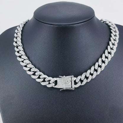 High-Quality Men's Cuban Link Chain - 12mm Hip Hop Style