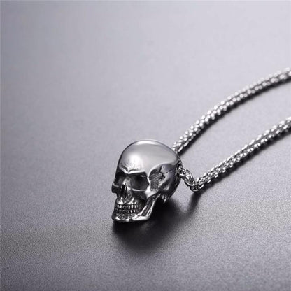 Punk Skull Pendant, Vintage Hip Hop Necklace