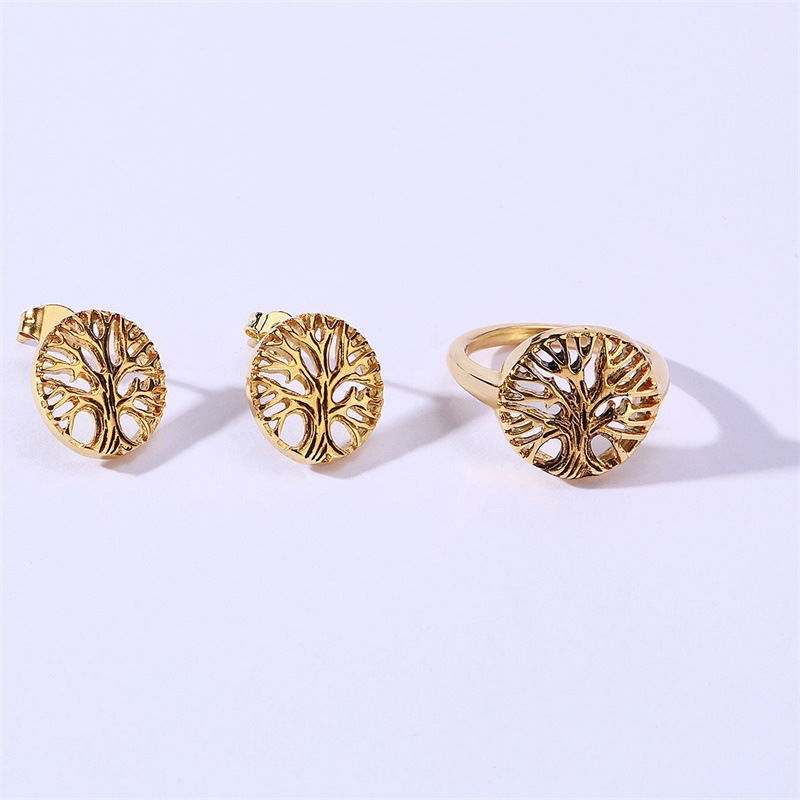 Versatile Stainless Steel Tree of Life Ring
