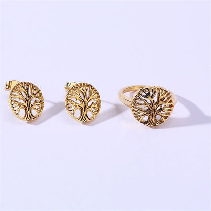 Versatile Stainless Steel Tree of Life Ring