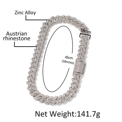 18mm Cuban Link Men's Punk Hip Hop Necklace