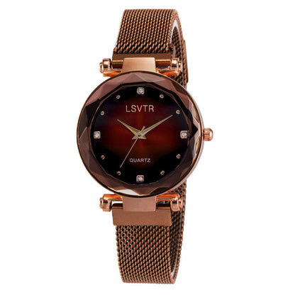 Wholesale Women's Quartz Starry Sky Watch with Magnet Band