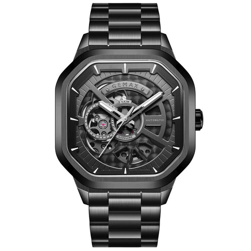 New Swiss Square Men's Mechanical Watch with Steel Band
