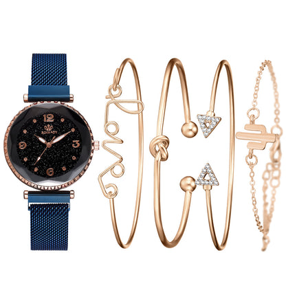 Quartz Watch and Bracelet Set for Women (2 Pieces)