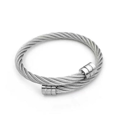 Men's Steel Wire Bracelet - Hip Hop Punk Fashion Accessory