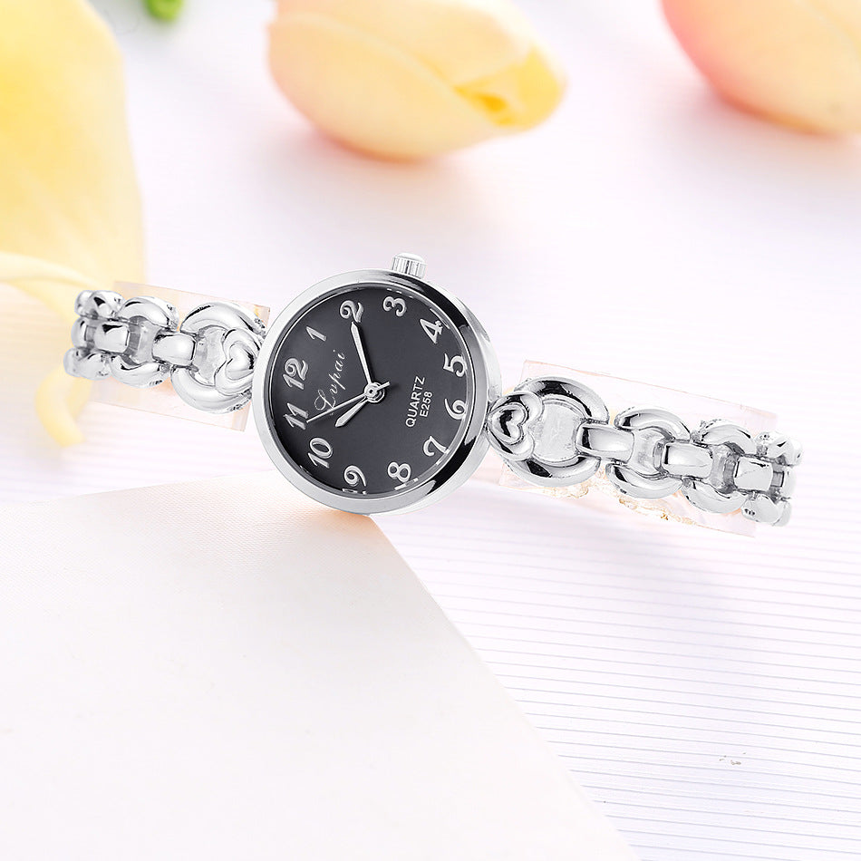 Diamond-Studded Alloy Women's Bracelet Watch