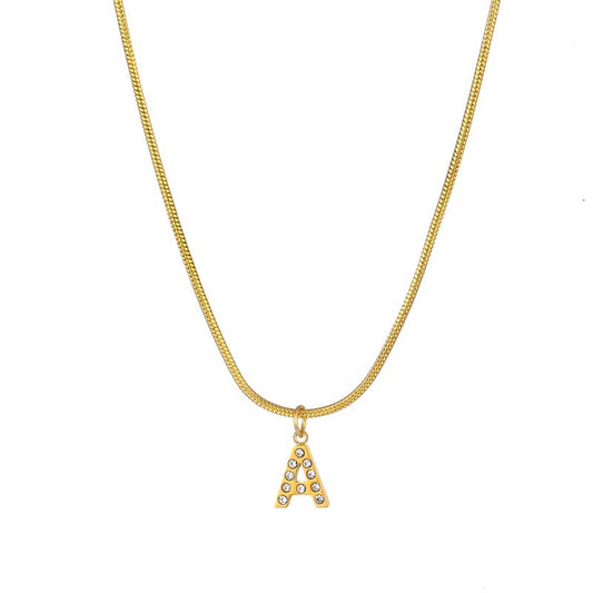 Hip Hop Round Snake Chain Necklace with Pendant Jewelry