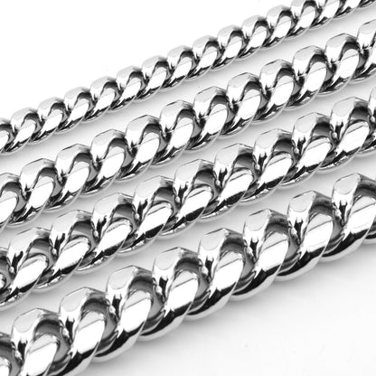 Men's Cuban Link Necklace with Dragon Head Clasp