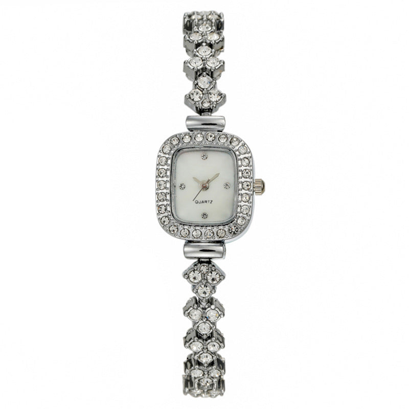 Fashionable Diamond-Studded Women's Quartz Watch Bracelet