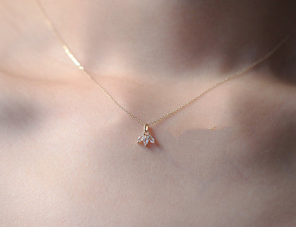 S925 Silver Plated 14K Gold French Minimalist Necklace