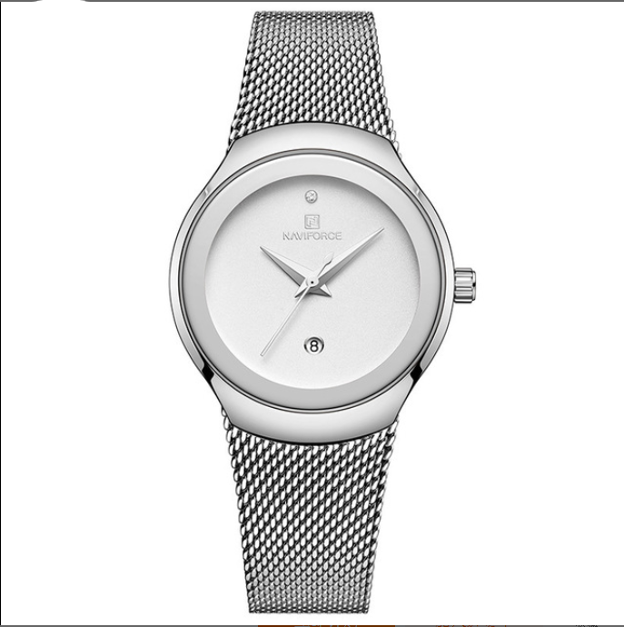 Women's Minimalist Business Quartz Watch with Mesh Band