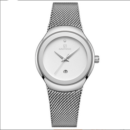 Women's Minimalist Business Quartz Watch with Mesh Band