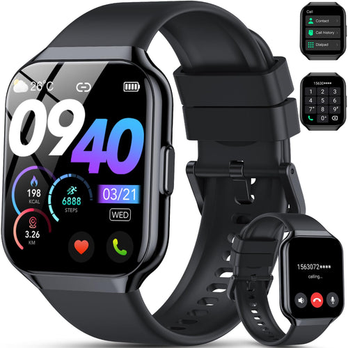 Smart Watch for Men Women (Answer/Make Call) 1.96" HD Smartwatch Fitness Activity Tracker 110+ Sports IP68 Waterproof Heart Rate/Sleep Monitor/Pedometer/Calories Fitness Watch for Android iOS