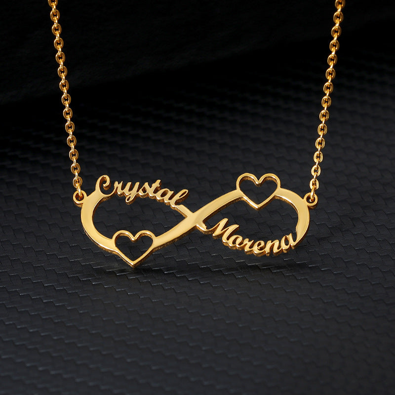 Custom Stainless Steel Name Necklace with Infinity Symbol