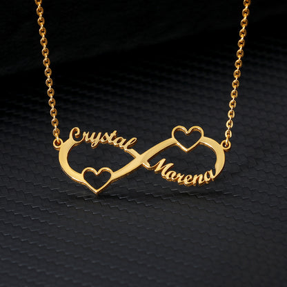 Custom Stainless Steel Name Necklace with Infinity Symbol