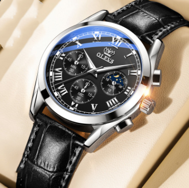 Men's Multifunctional Waterproof Luminous Quartz Watch