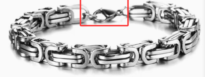 Colorless Titanium Steel Cuban Bracelet
