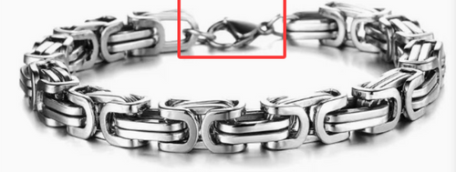 Colorless Titanium Steel Cuban Bracelet