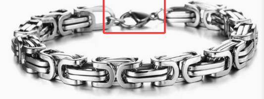 Colorless Titanium Steel Cuban Bracelet