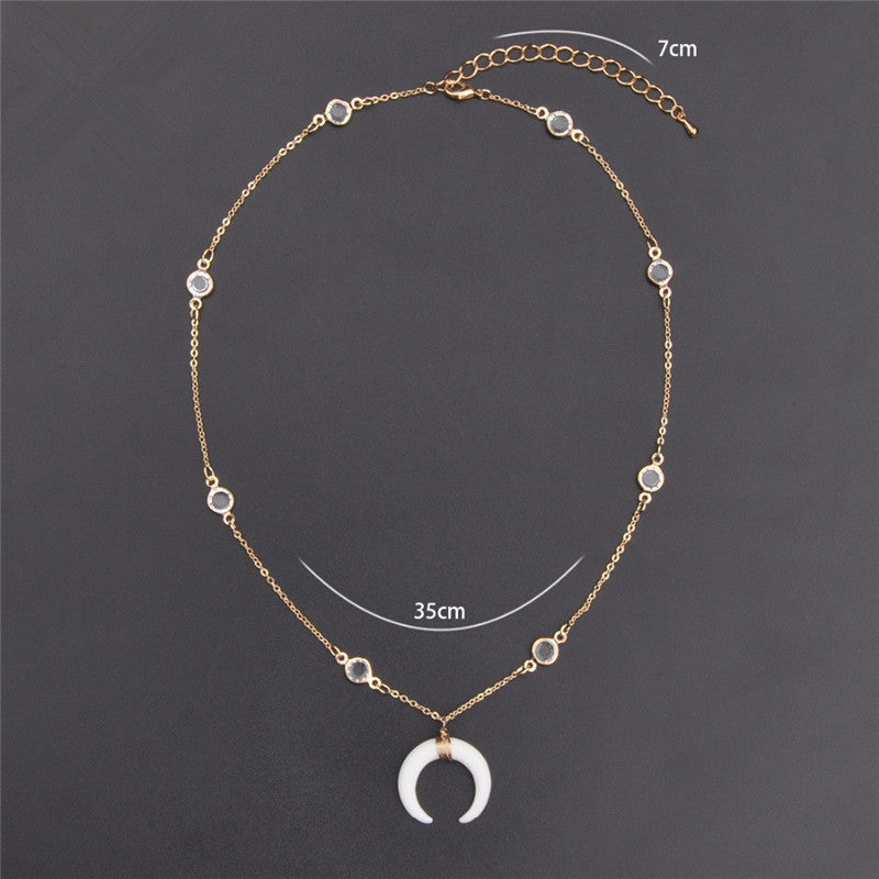 Crescent Moon Clavicle Necklace