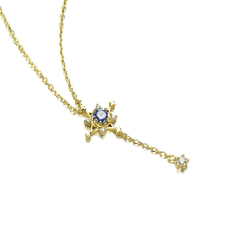 Japanese Style 925 Silver 14K Gold Plated Pendant Necklace