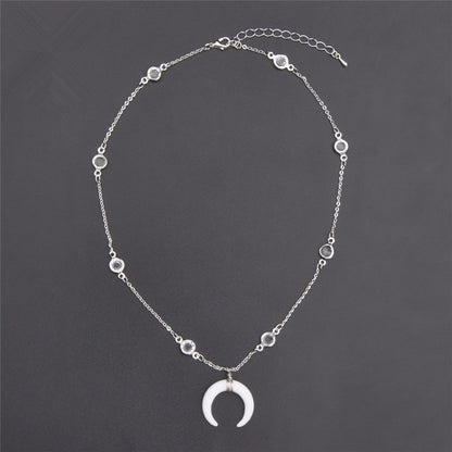 Crescent Moon Clavicle Necklace