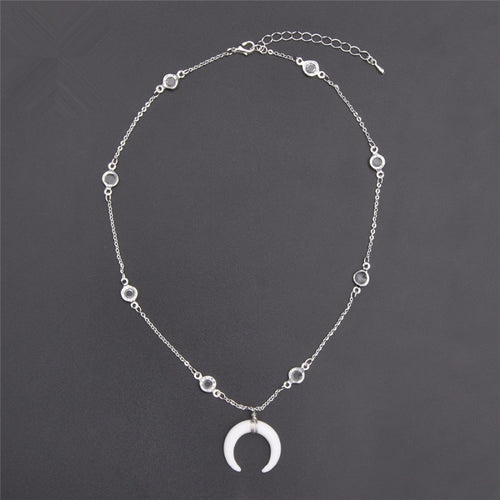 Crescent Moon Clavicle Necklace