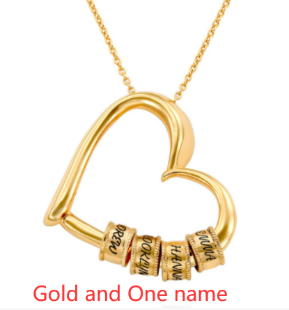 Heart Love Beaded Pendant Necklace,