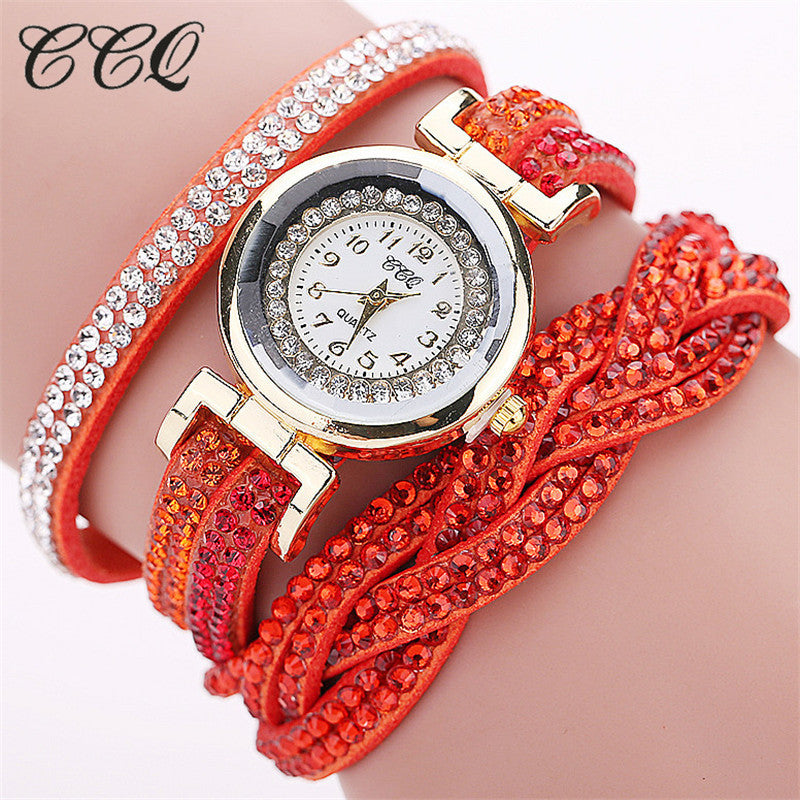 Trendy Twisted Women's Bracelet with Quartz Watch