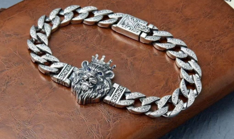 Cuban Bracelet for Men - Fashion Lion King Design