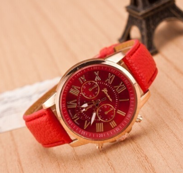 Women's Leather Strap Roman Numeral Watch for All
