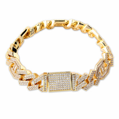 14mm Full Zircon Hip Hop Cuban Chain for Men