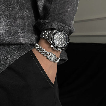 Men's Cuban Style Bracelet - Minimalist Summer Design