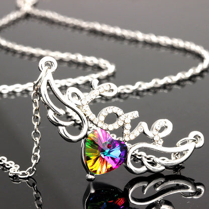 Swarovski Heart Pendant Earring and Necklace Set