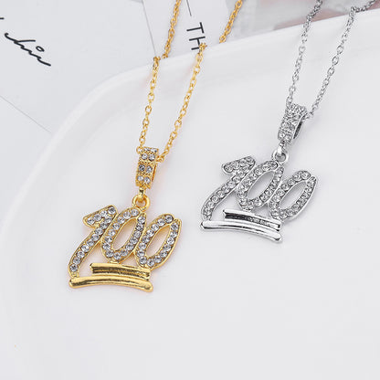 Hip Hop Men's Necklace with Diamond Pendant (Wholesale)