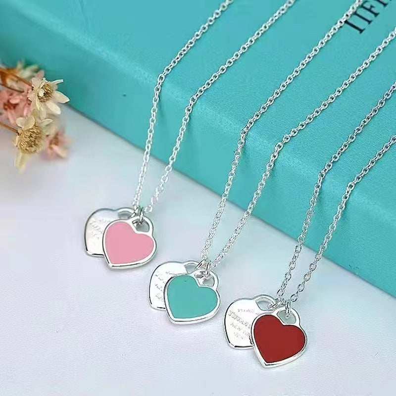 925 Sterling Silver Love Necklace with Heart Pendant