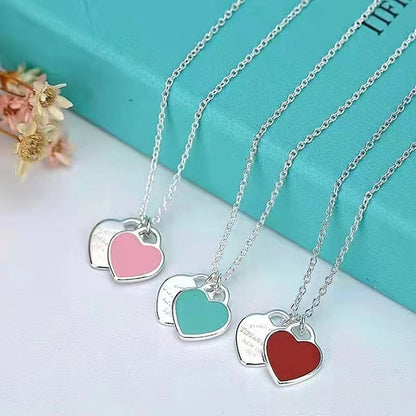 925 Sterling Silver Love Necklace with Heart Pendant