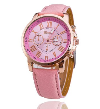 Women's Leather Strap Roman Numeral Watch for All
