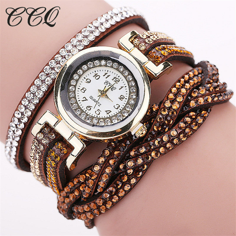 Trendy Twisted Women's Bracelet with Quartz Watch