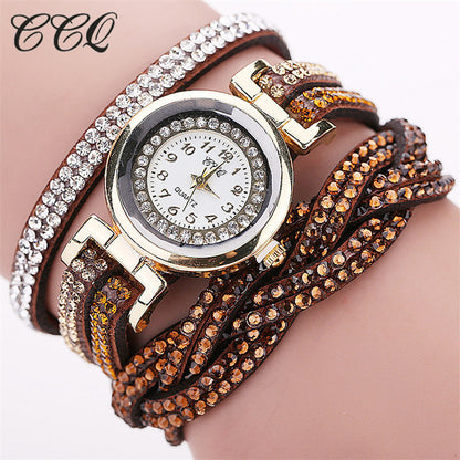 Trendy Twisted Women's Bracelet with Quartz Watch
