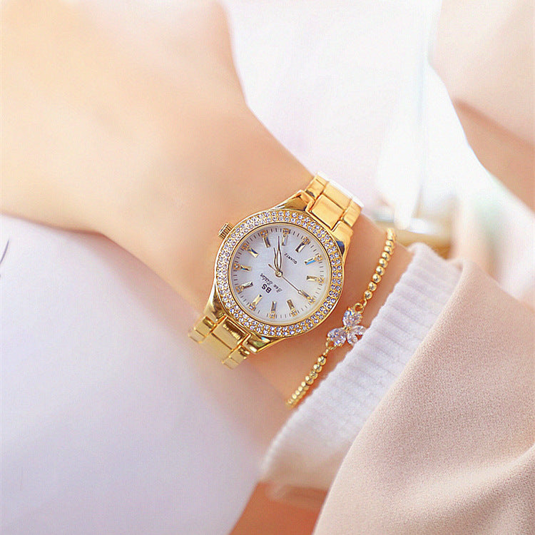 2019 Women's Crystal Diamond Stainless Steel Watch