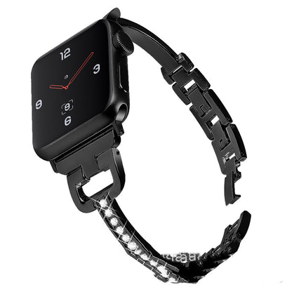 D-shaped Metal Diamond Strap for Apple Watch 12345