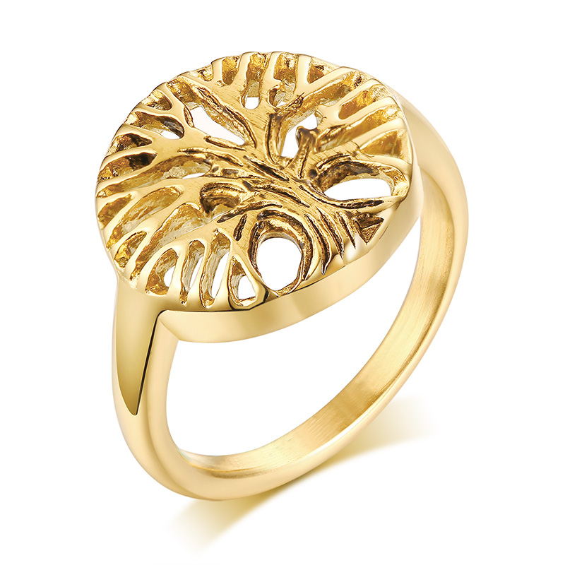 Versatile Stainless Steel Tree of Life Ring