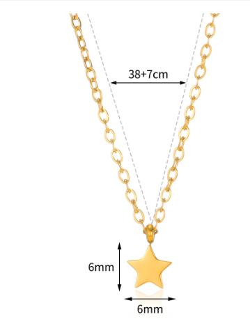18K Gold Plated Necklace with Heart Pendant (One Piece)