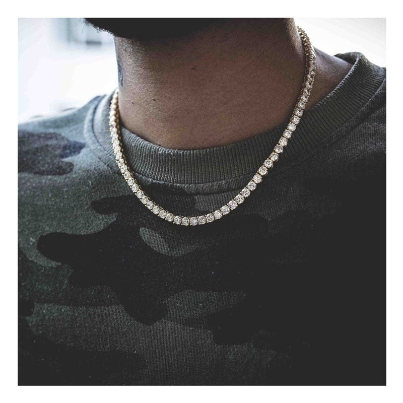 Rhinestone Hip-Hop Style Necklace for Men and Women