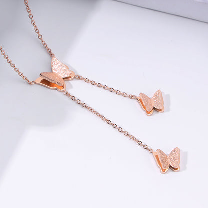 Rose Gold Four Leaf Clover Necklace for Women
