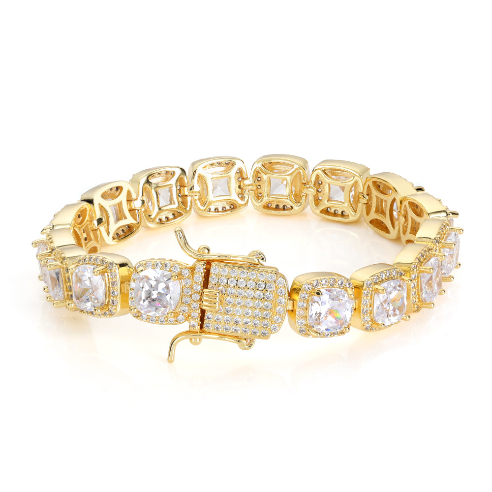 10mm Men's Rock Candy Zircon Bracelet