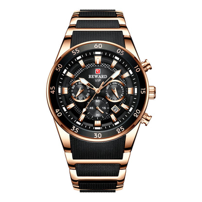 Luminous Waterproof Steel Men's Sports Watch