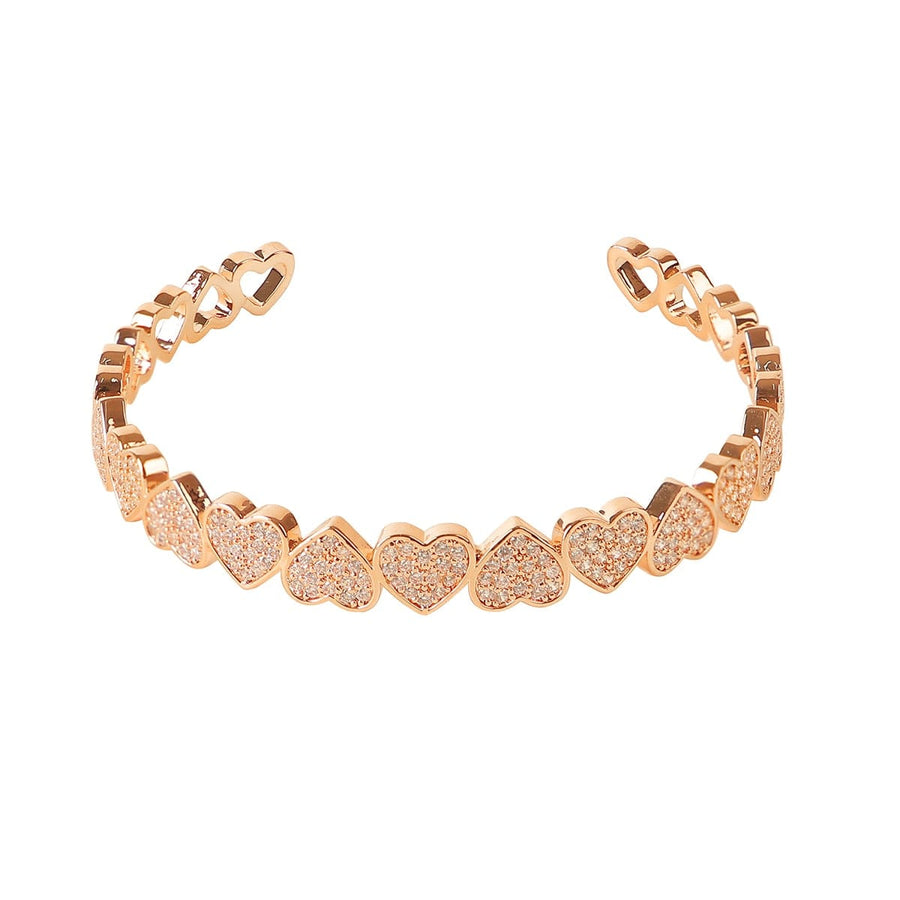 Real Gold Plated Hip Hop Love Bracelet for Men and Women